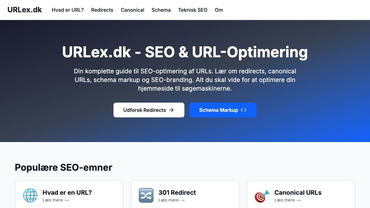 Screenshot af URLLex